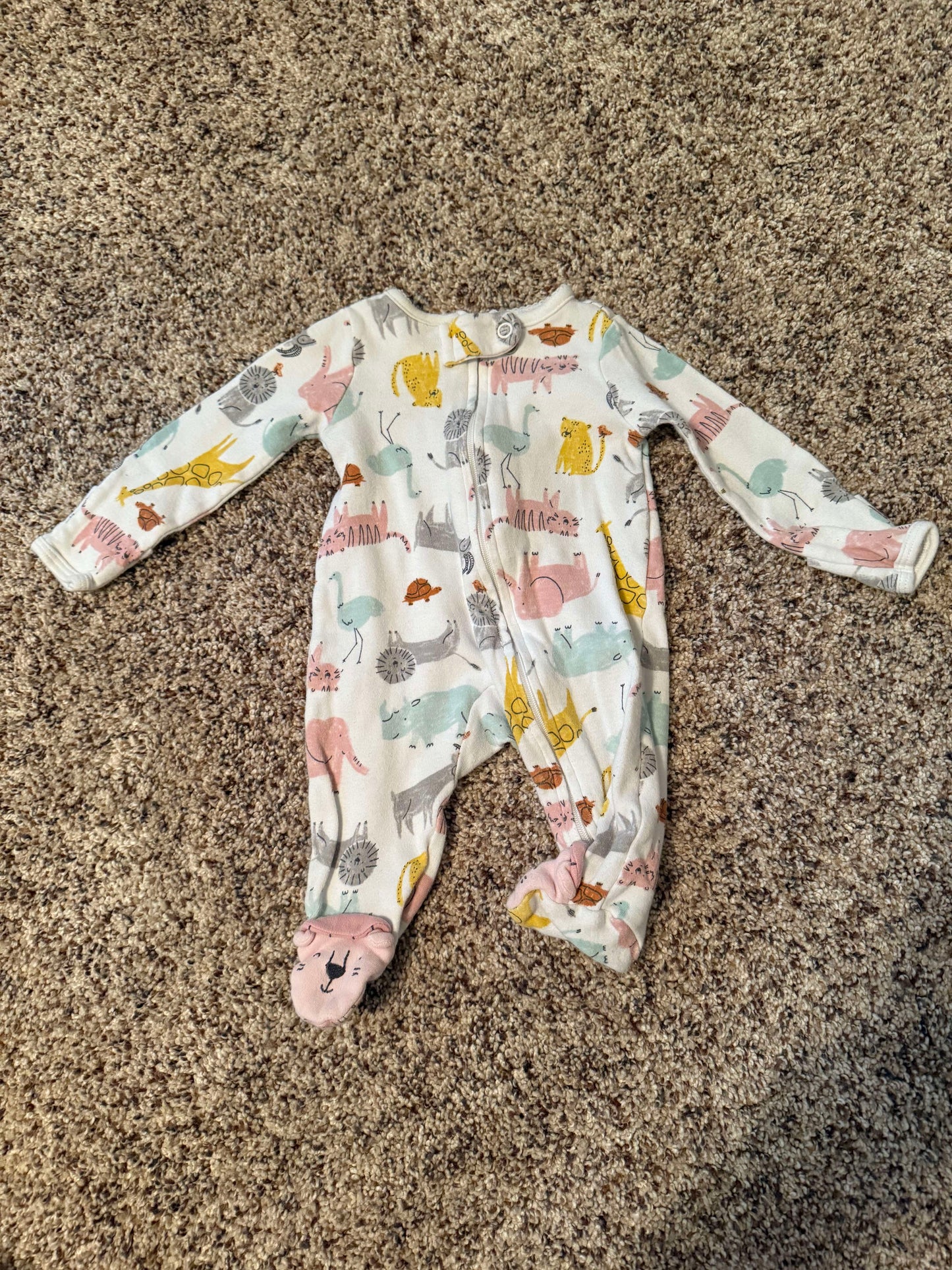 SELLER #6 Carters Newborn (3) Sleepers - Animals, Birds, Clouds