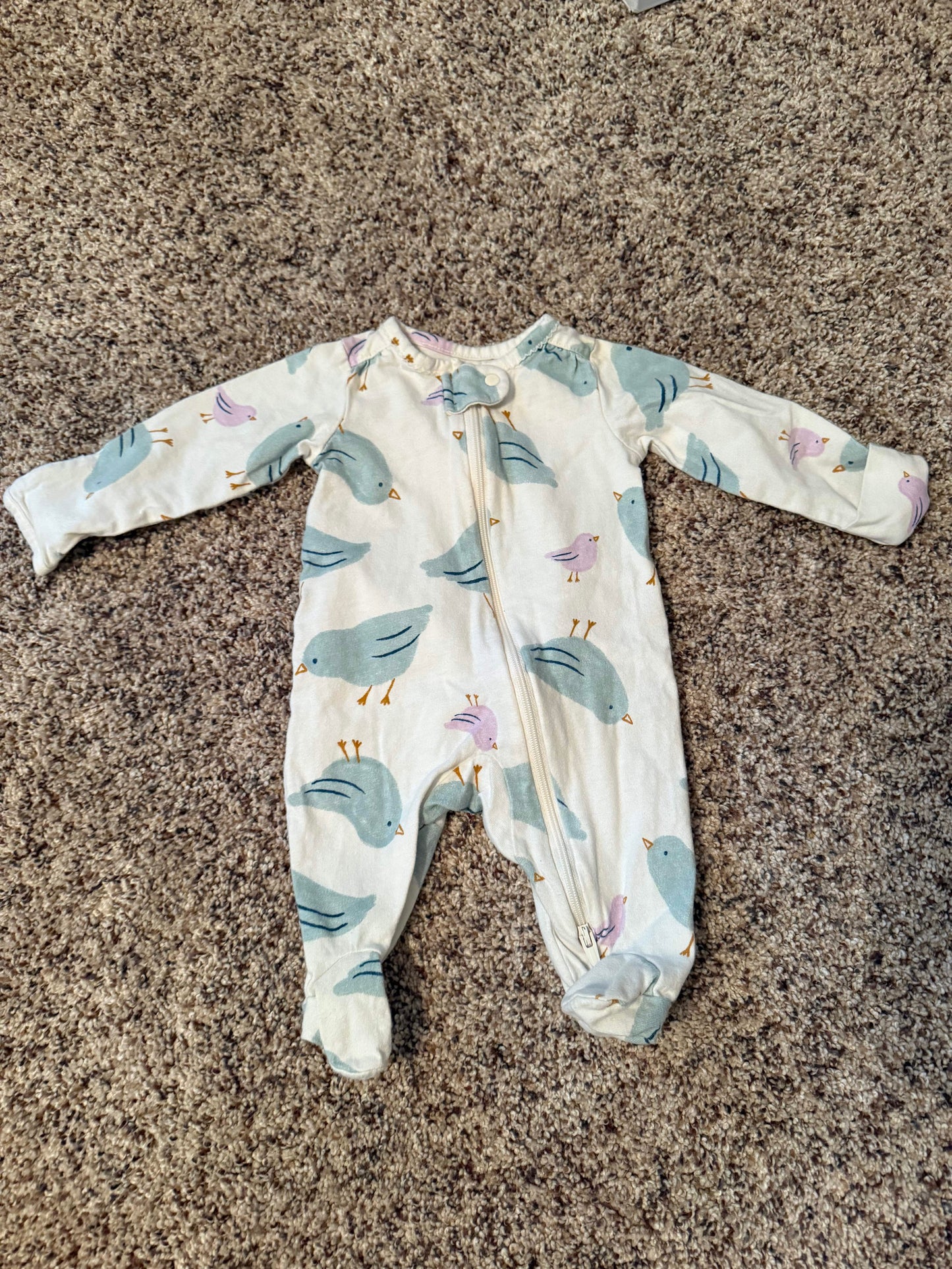 SELLER #6 Carters Newborn (3) Sleepers - Animals, Birds, Clouds