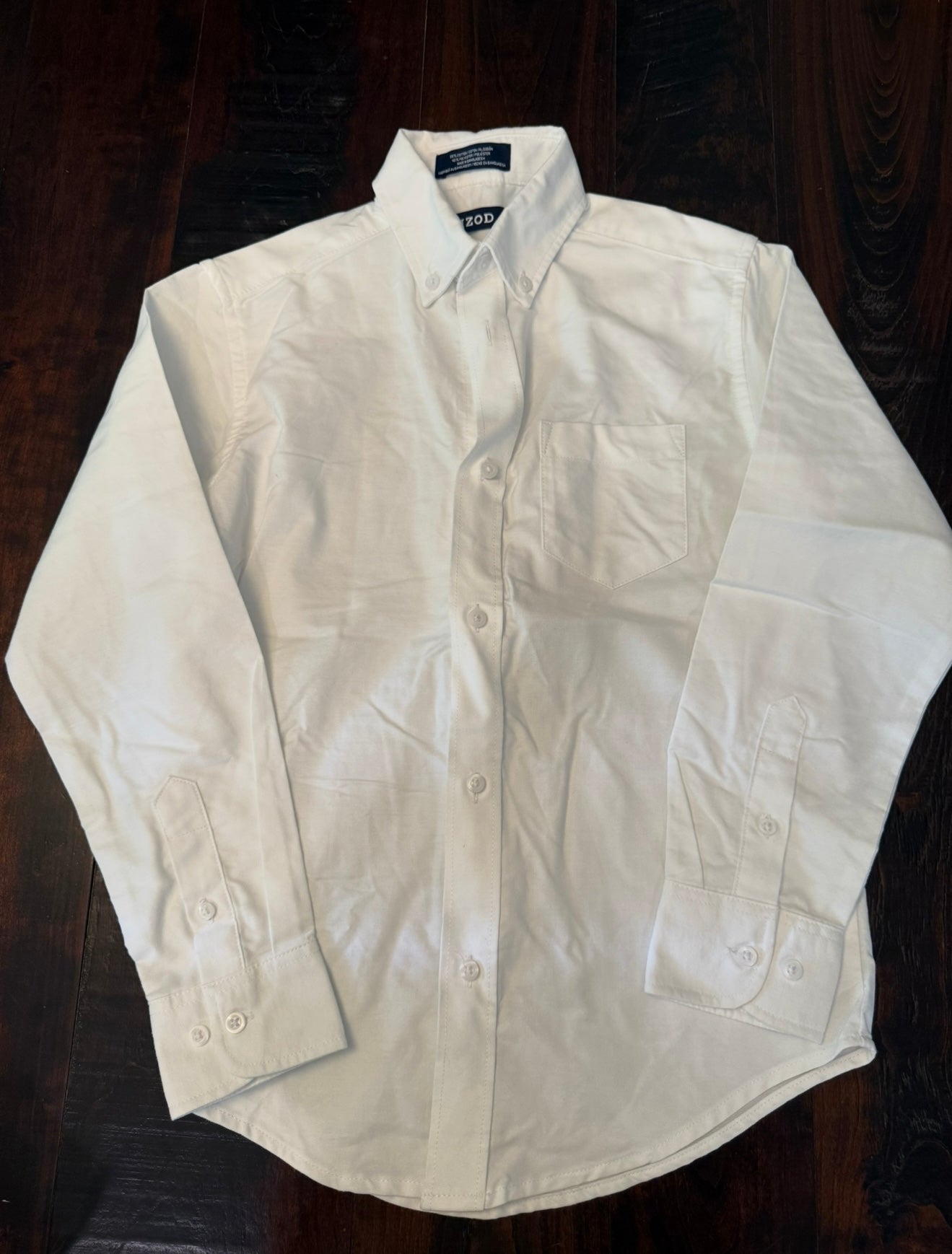 #83 Izod White Button Up Shirt - Boys 10