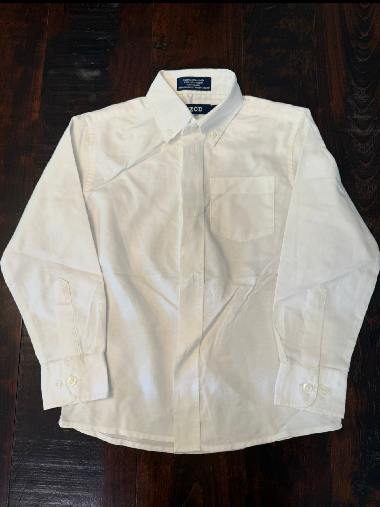 #83 Izod White Button Up Shirt - Boys 5