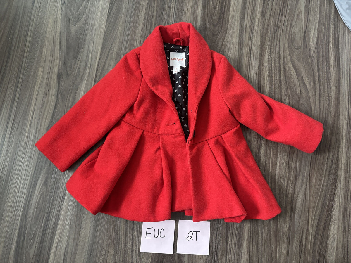 #138 - 2T EUC Cat & Jack Red Jacket