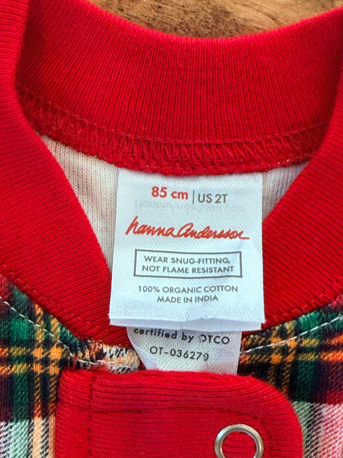#99 boys Hanna Andersson Christmas plaid pajamas size 2 NWT