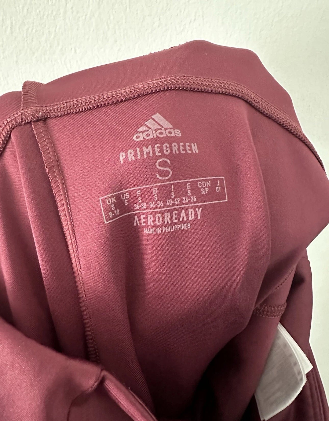 #111 Adidas Women's X Zoe Saldana AEROREADY Burgundy Shine Leggings Small Activewear