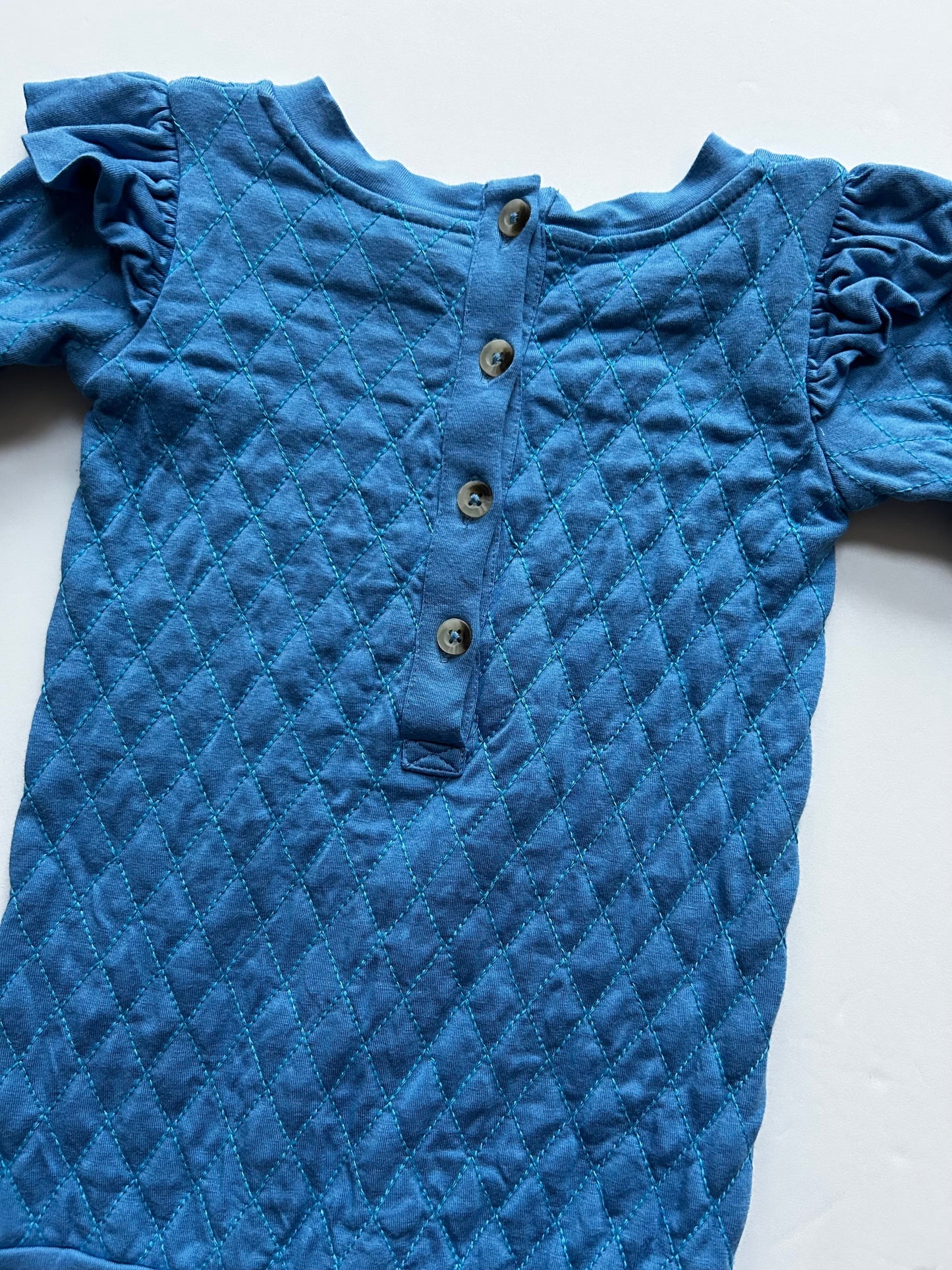 Seller #105 - 3T Girls Blue Kate Quinn Quilted Bamboo Tunic GUC