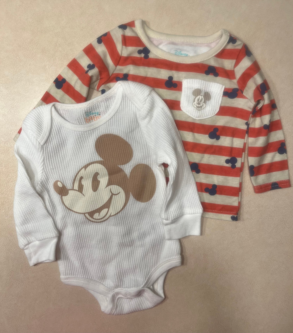 #200 Disney Baby Mickey Shirt Set Boys 3-6m NWOT