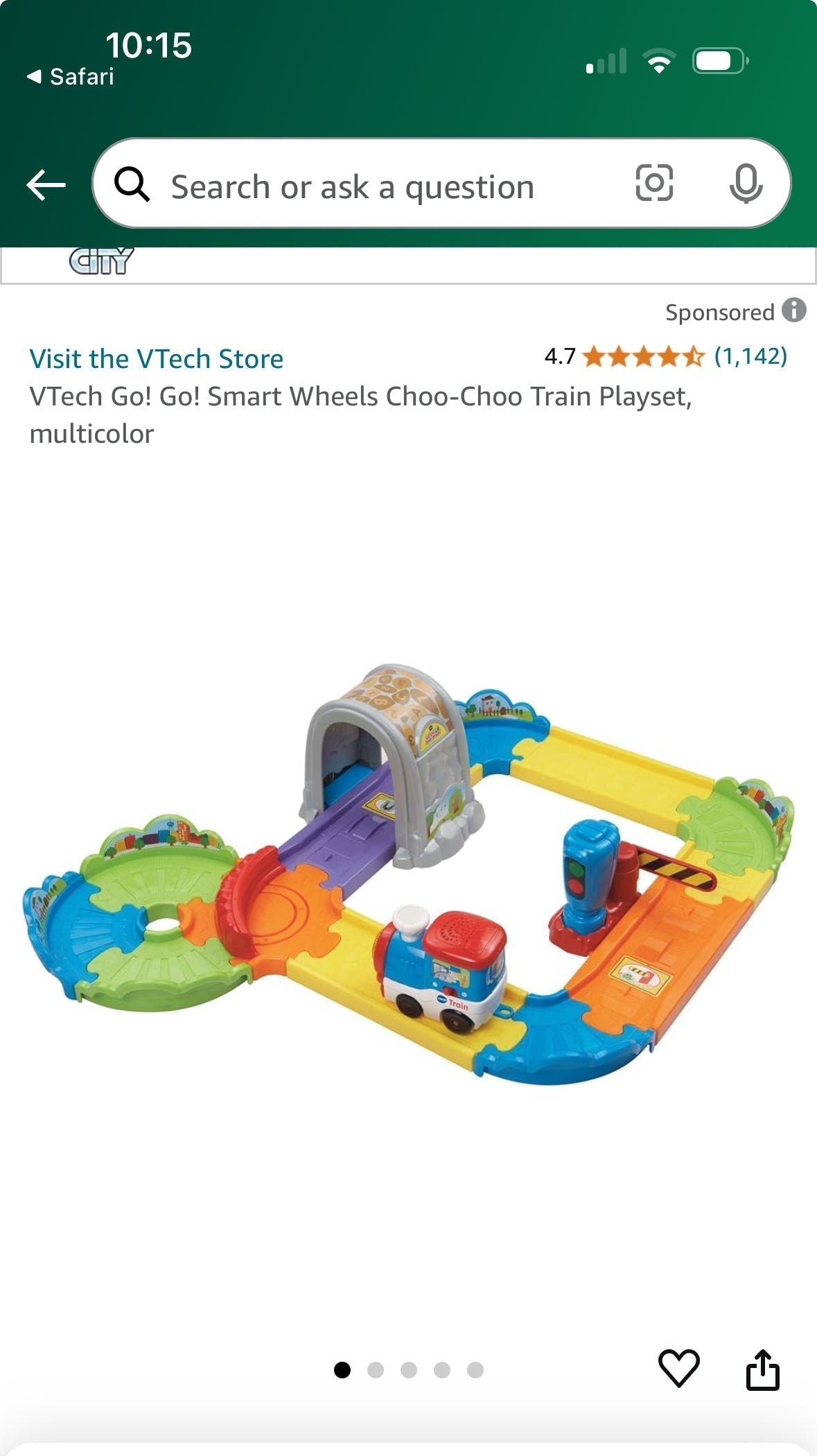 VTech Go! Go! Smart Wheels Train Track Set, EUC