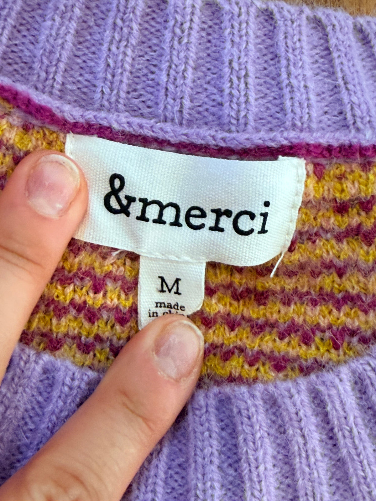 #99 women’s &merci sweater size medium