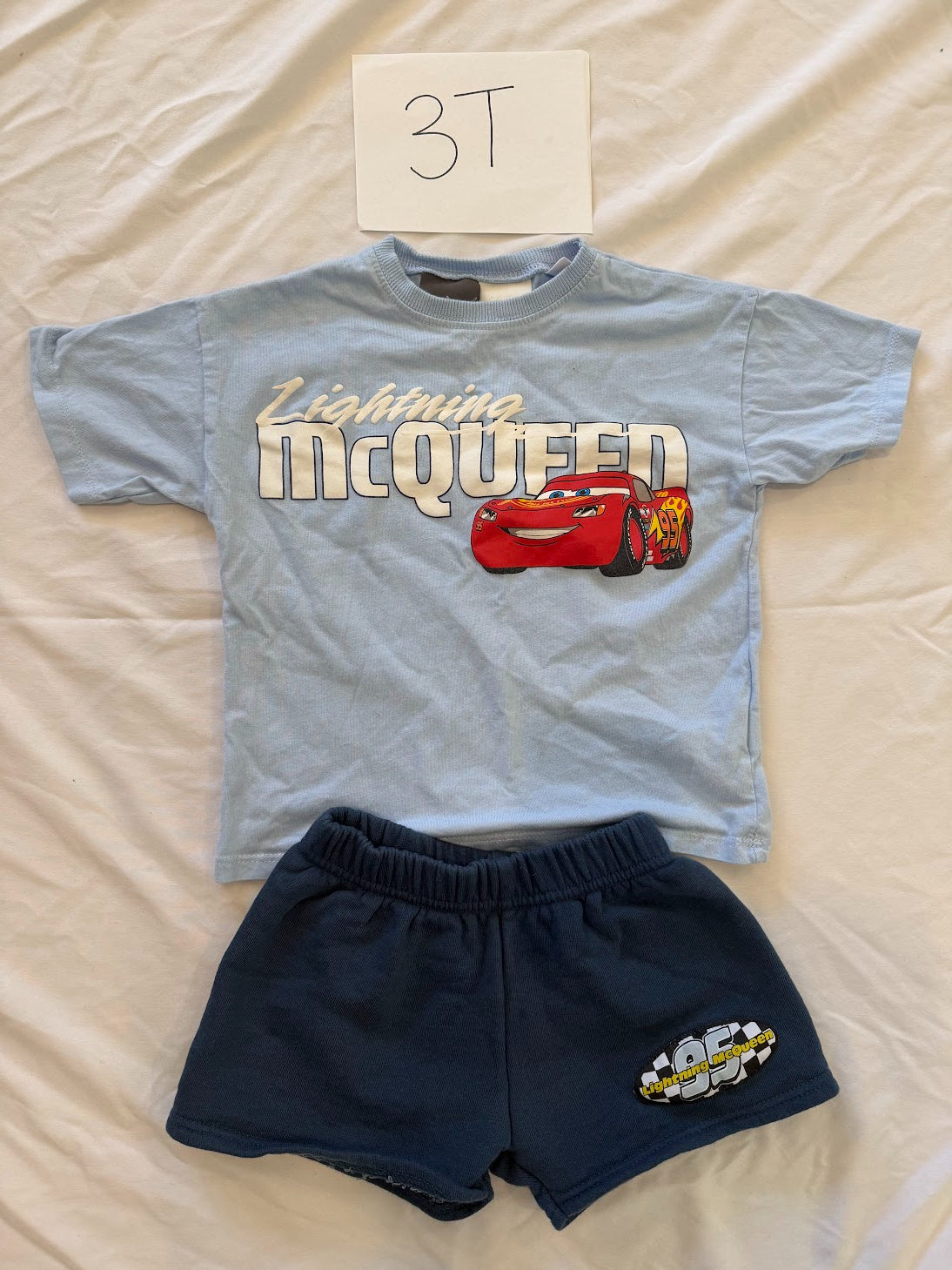 Seller #67 Boys Zara 3T Lightning McQueen Shorts Set VGUC