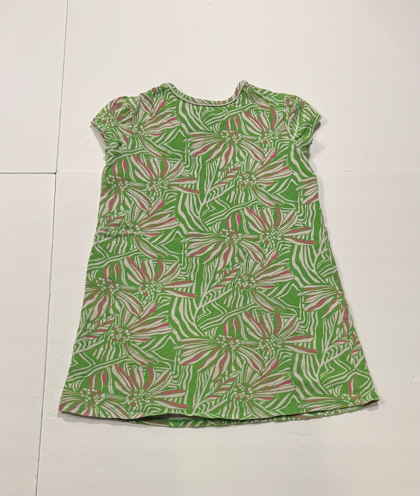 #141 Girls S 4-5 Green Lilly Dress