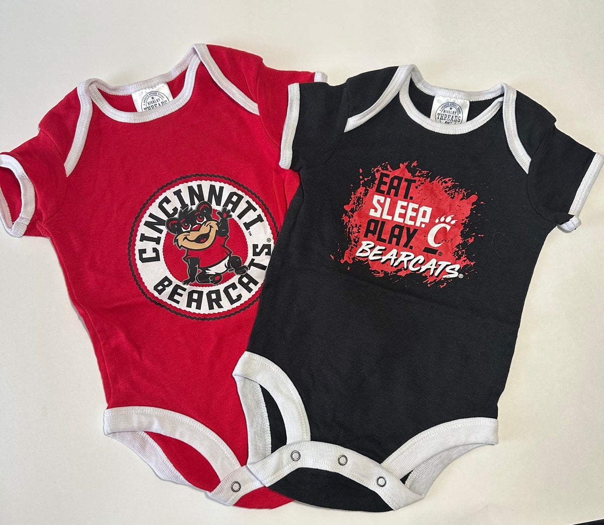 Seller 182. Bearcats onesies. Gender neutral. 6-9 months.