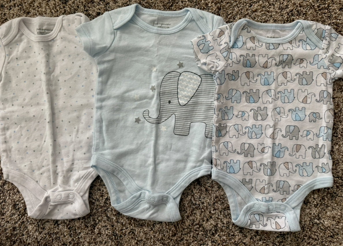 SELLER #6 First Impressions 3M (3) Onesies