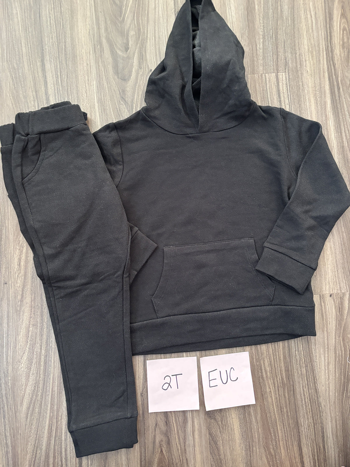 #138 - 2T EUC Bamboo (Birdie Bean) Black Joggers
