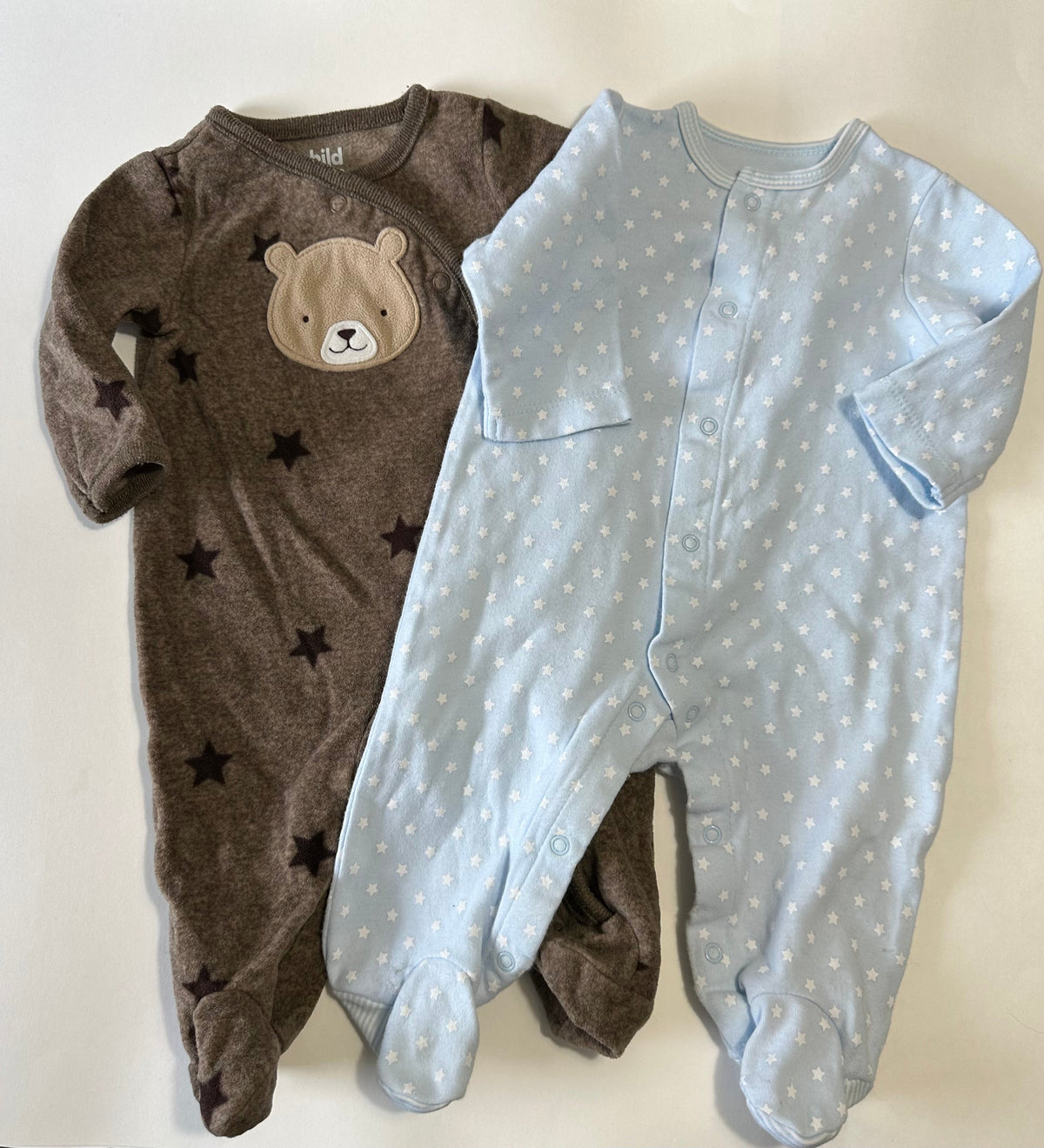 Seller 182. Baby boy sleepers 0-3 months
