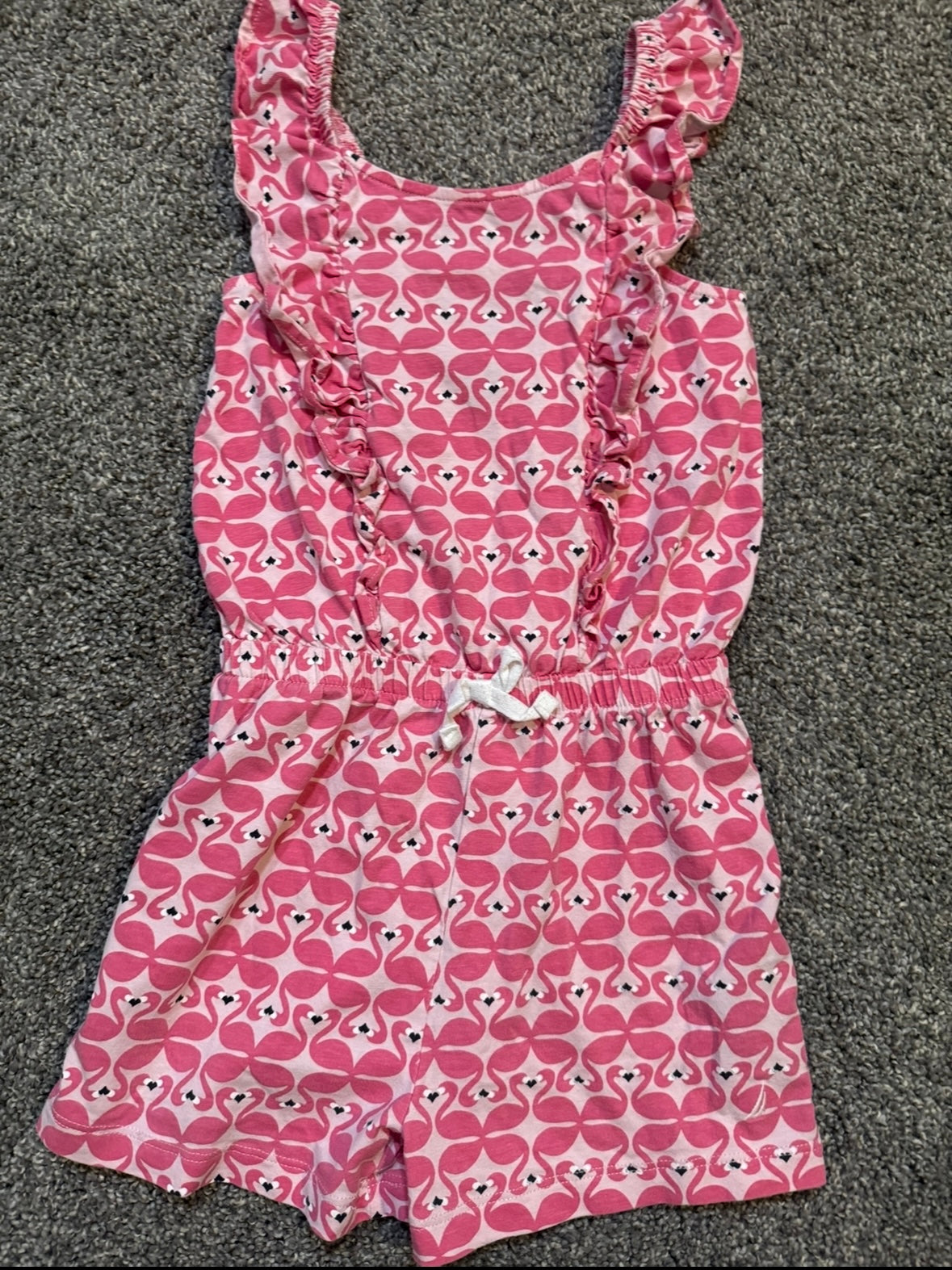 #52 girl nautica romper size 6