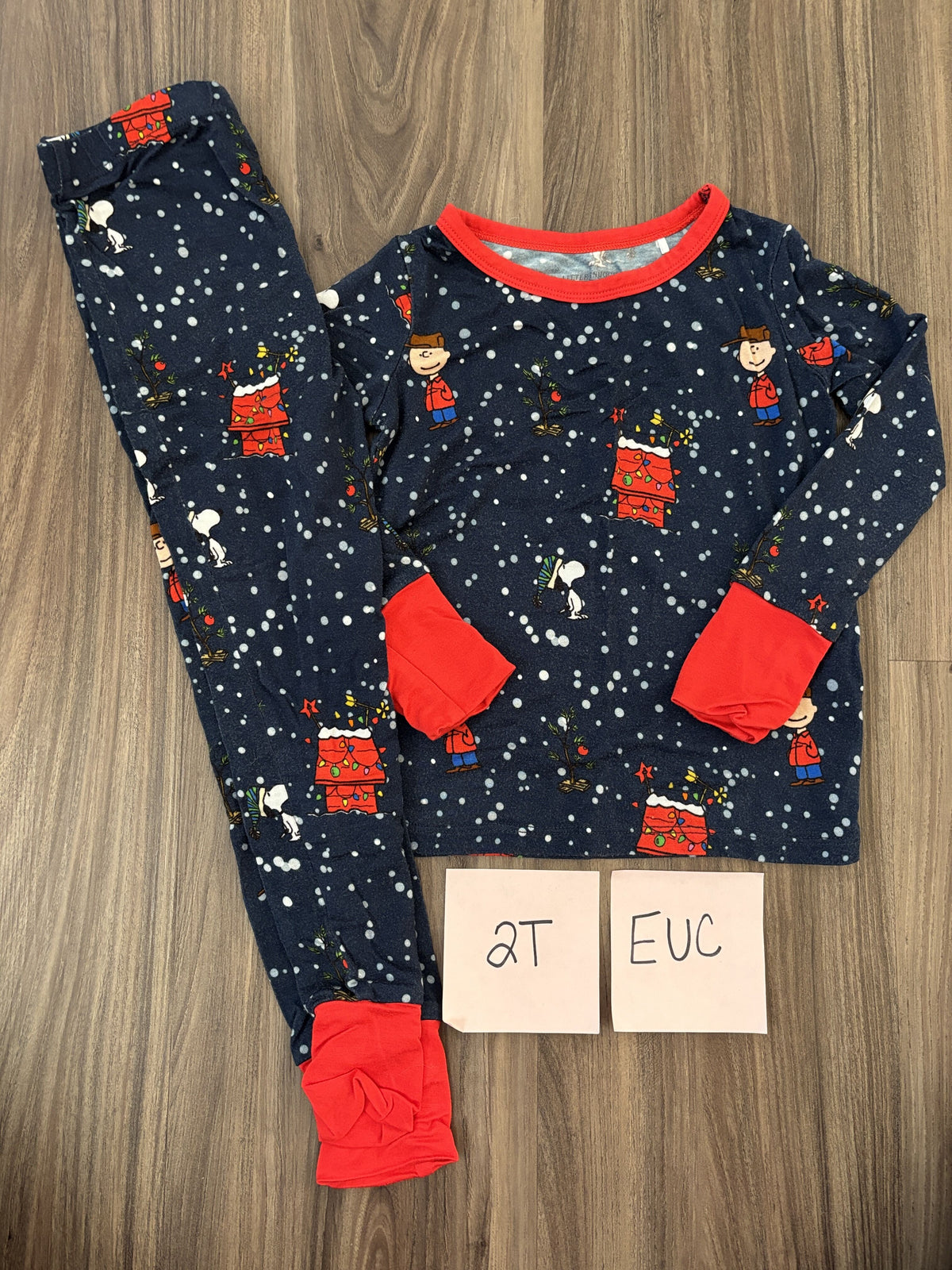 #138 - 2T EUC Bamboo Charlie's Project Charlie Brown Christmas PJs