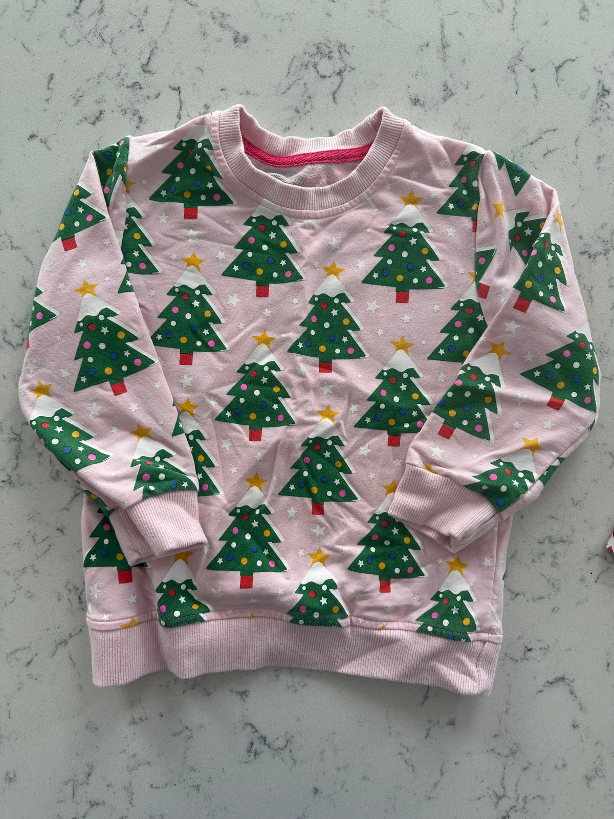 Seller 42, Christmas Tree Sweatshirt, Pink, Girls Size 5