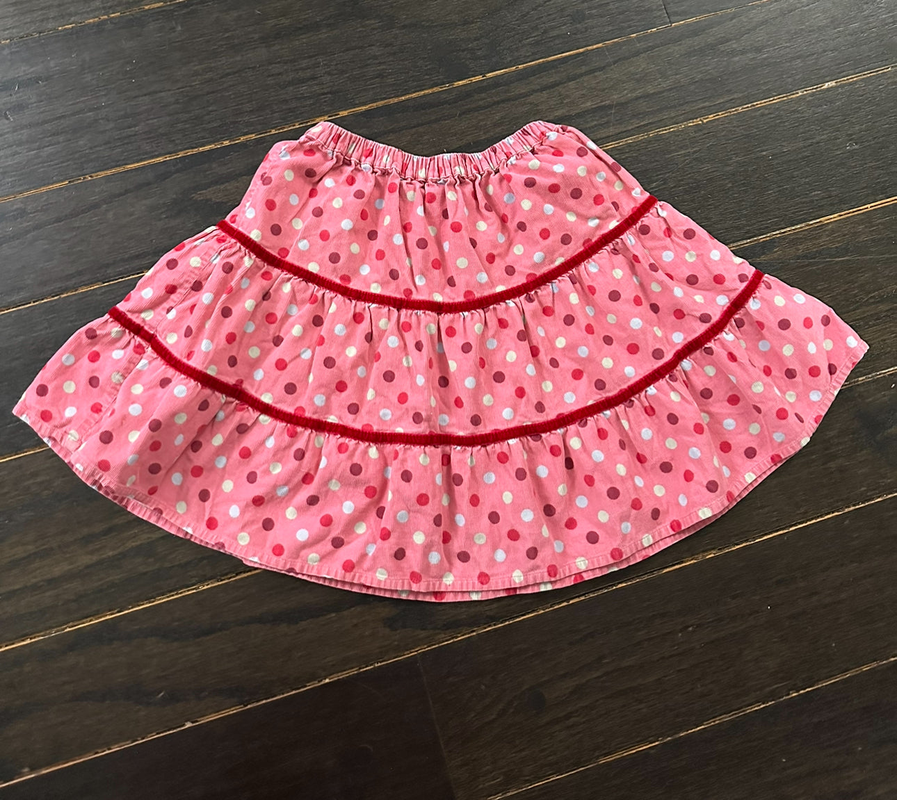 #111 Mini Boden Pink Polka Dot Skirt size 7-8 year