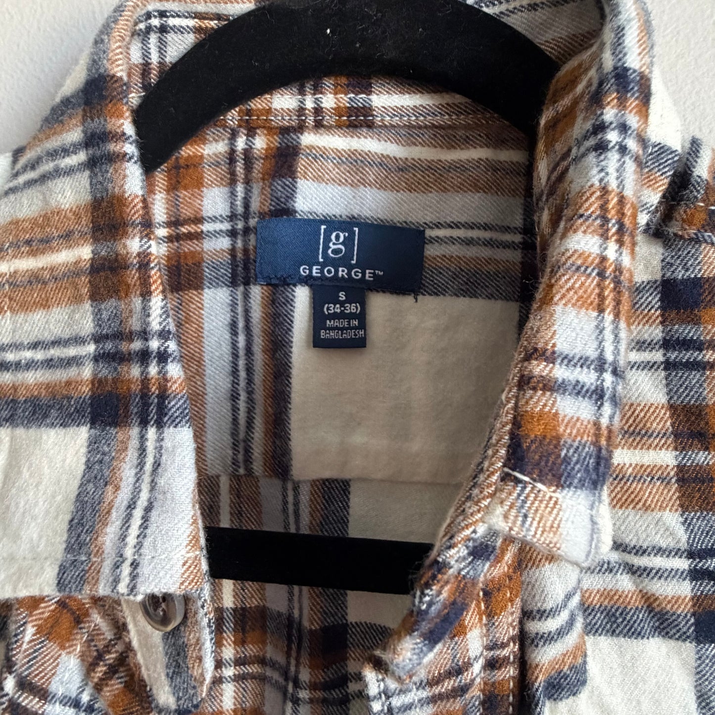 Men’s Small Brown and Navy Flannel