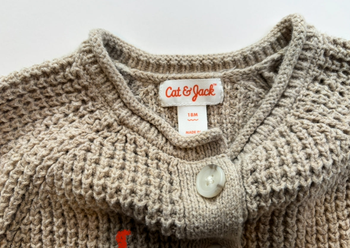 Seller #18 Cat & Jack Beige Cardigan 18M Reduced