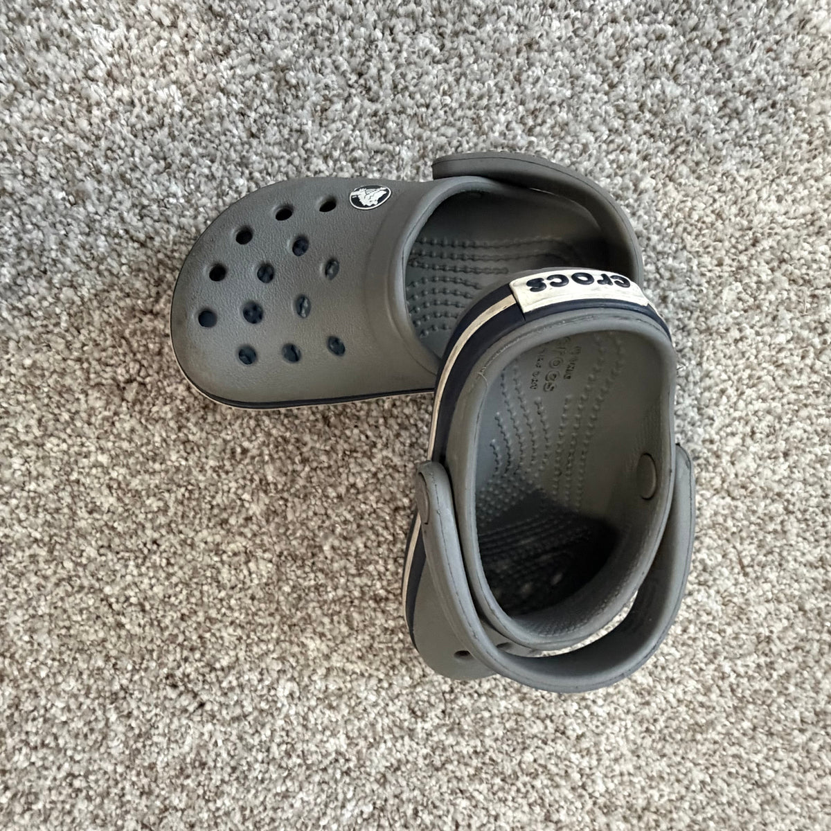 Seller #178 Baby Boy Gray Crocs size 5