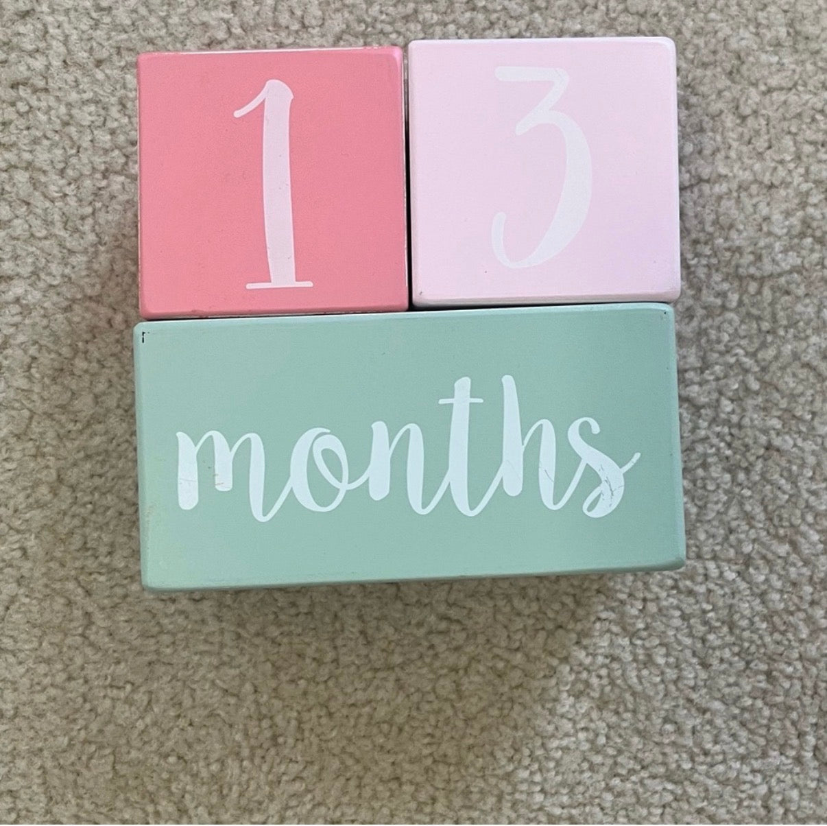 Baby Month Blocks