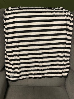 44 black & white striped car seat cover