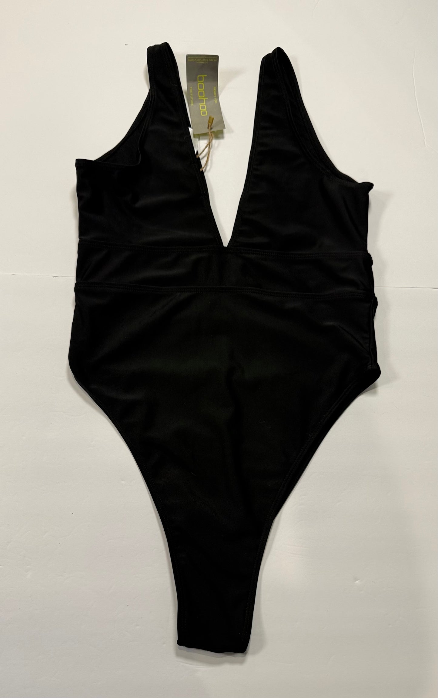 #141 Women's 8 Boohoo NWT Black One Piece Swim Suit 1 of 2 available