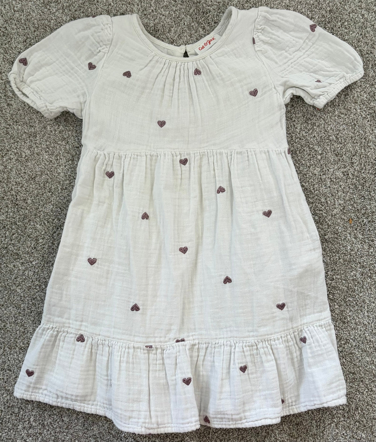 Seller #178 Size 5 white dress with hearts