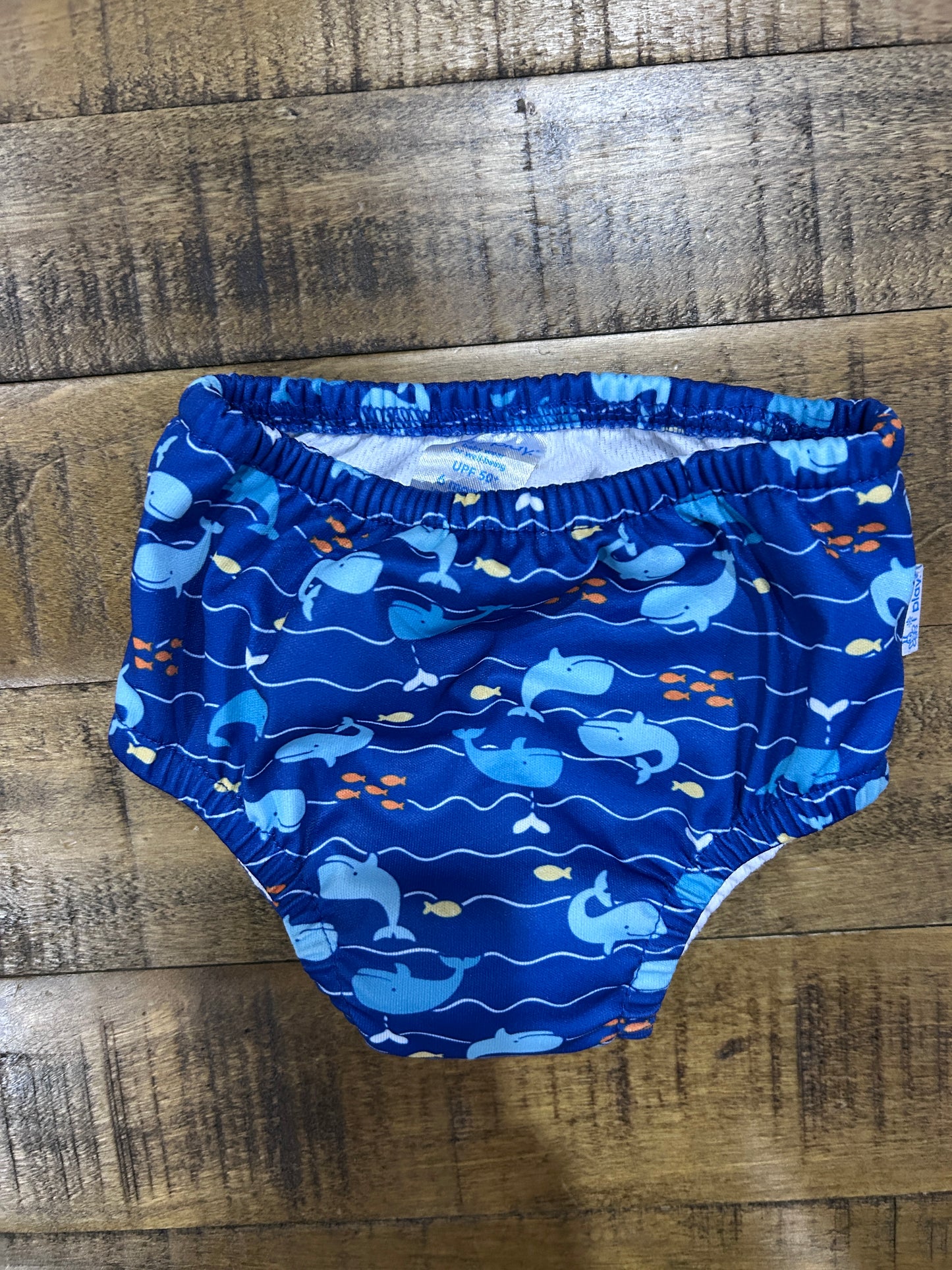 Seller #5 - Reusable Swim Diaper - 6mos - Blue Whales