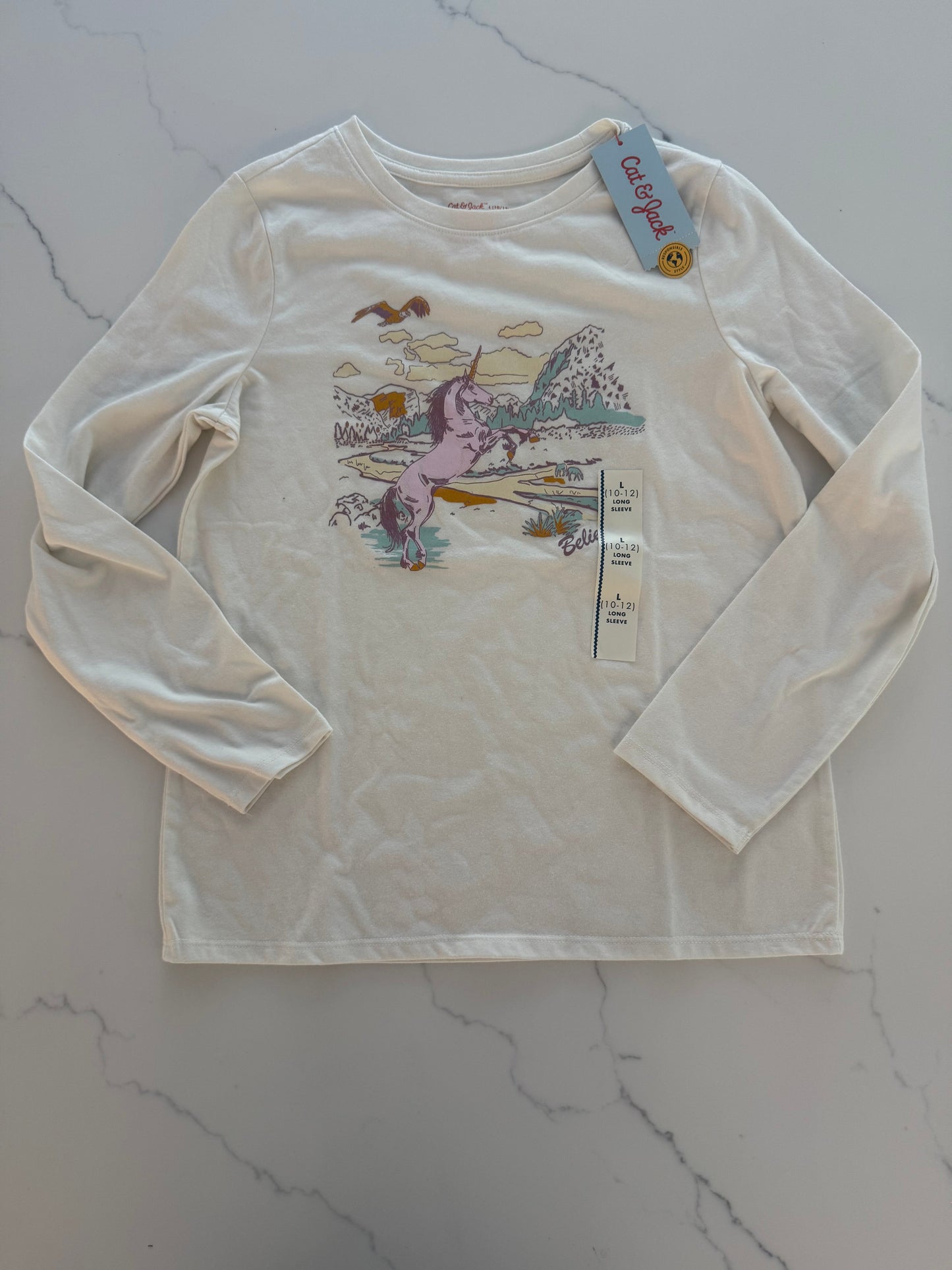 #42 Long Sleeve Unicorn Shirt NWT Sz Large