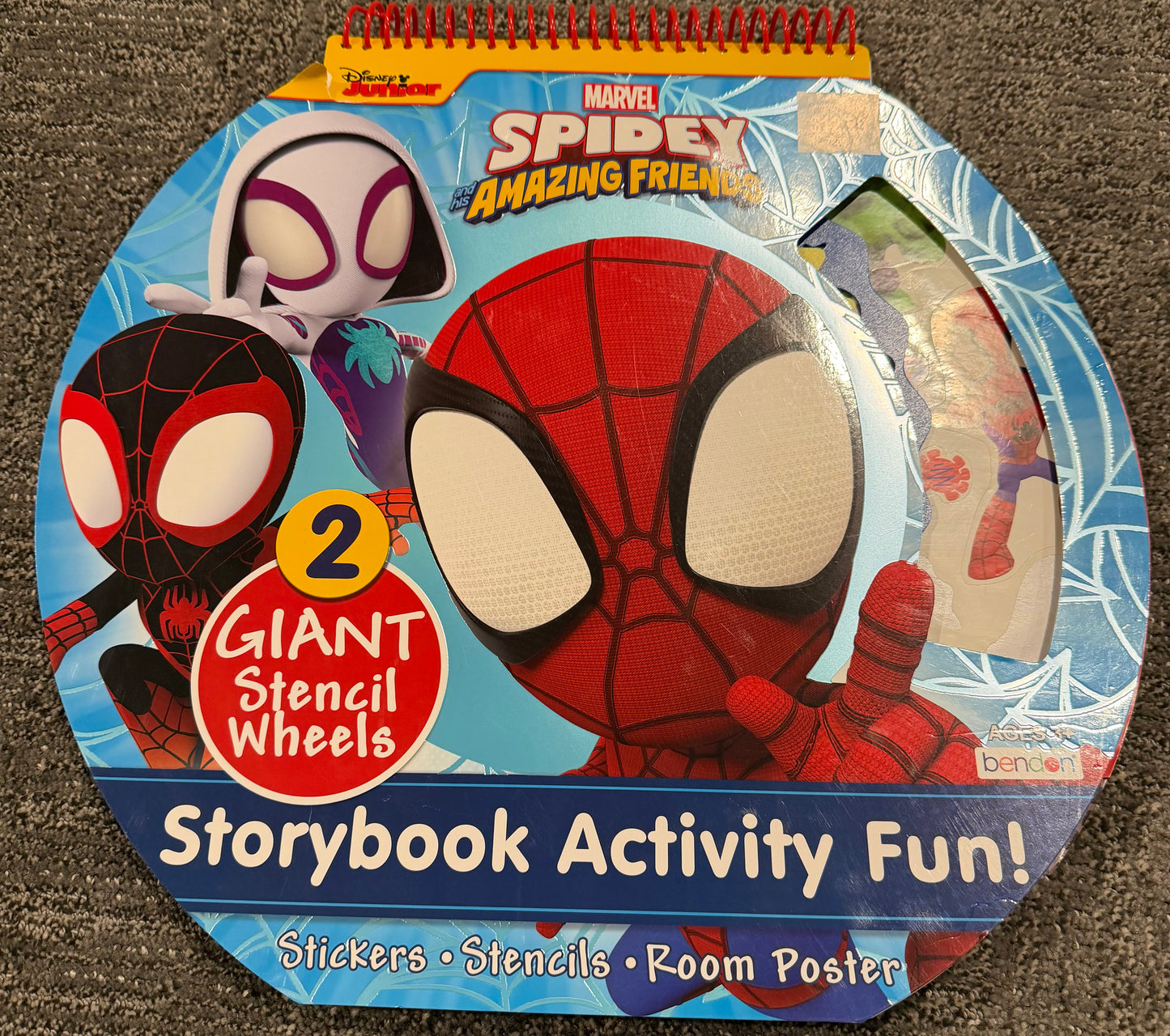 #212 spidey activity book some stickers missing