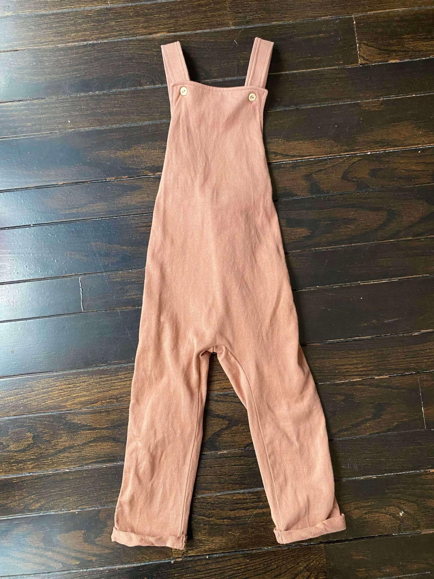 #117, Girls 2T, H&M rustic brown long romper/jumper, GUC