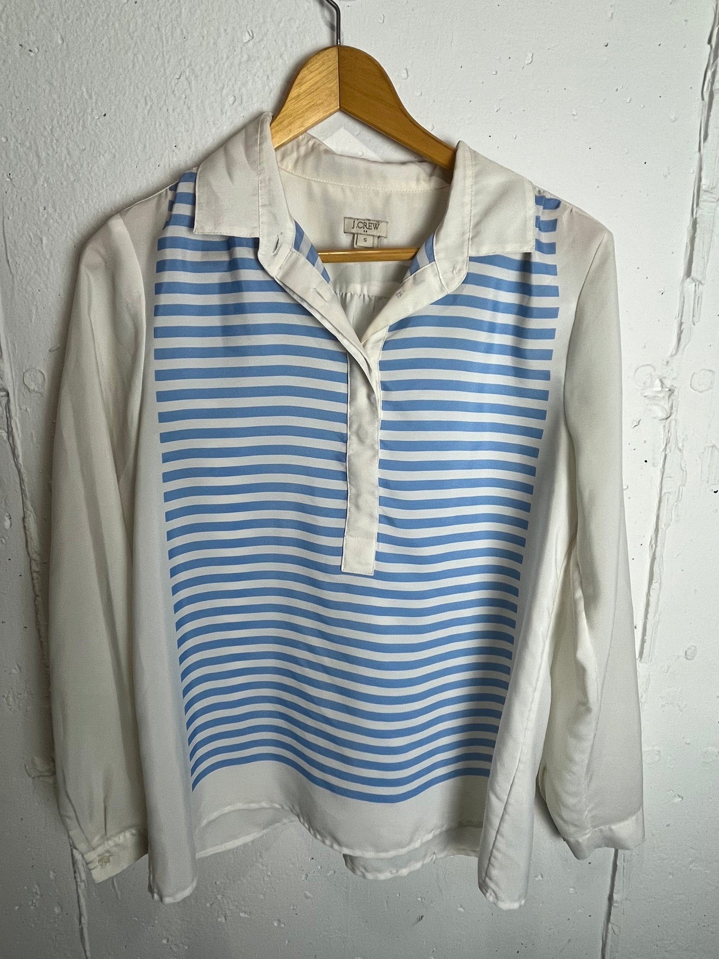 Seller 229 - J. Crew Blue and White Striped Button Up Small