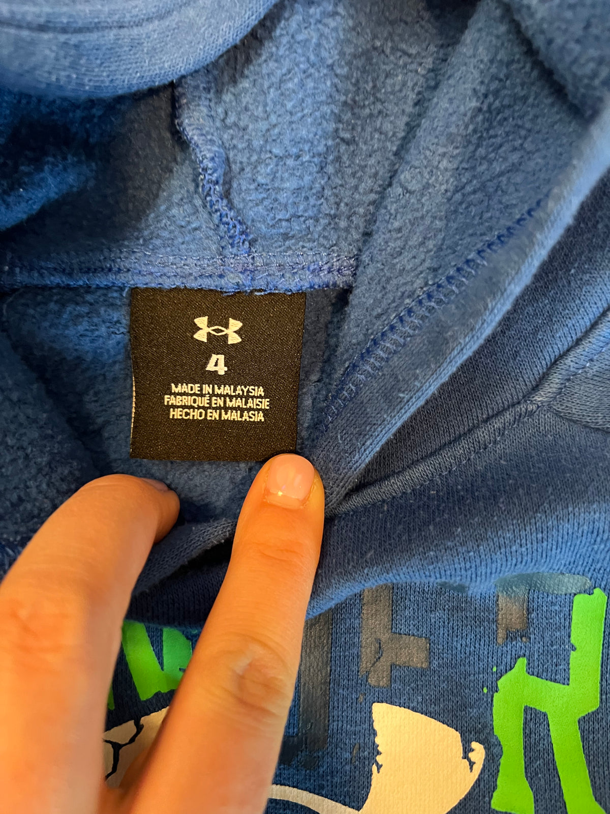 Seller #184 - Boys Size 4 Under Armour UA blue pullover sweatshirt
