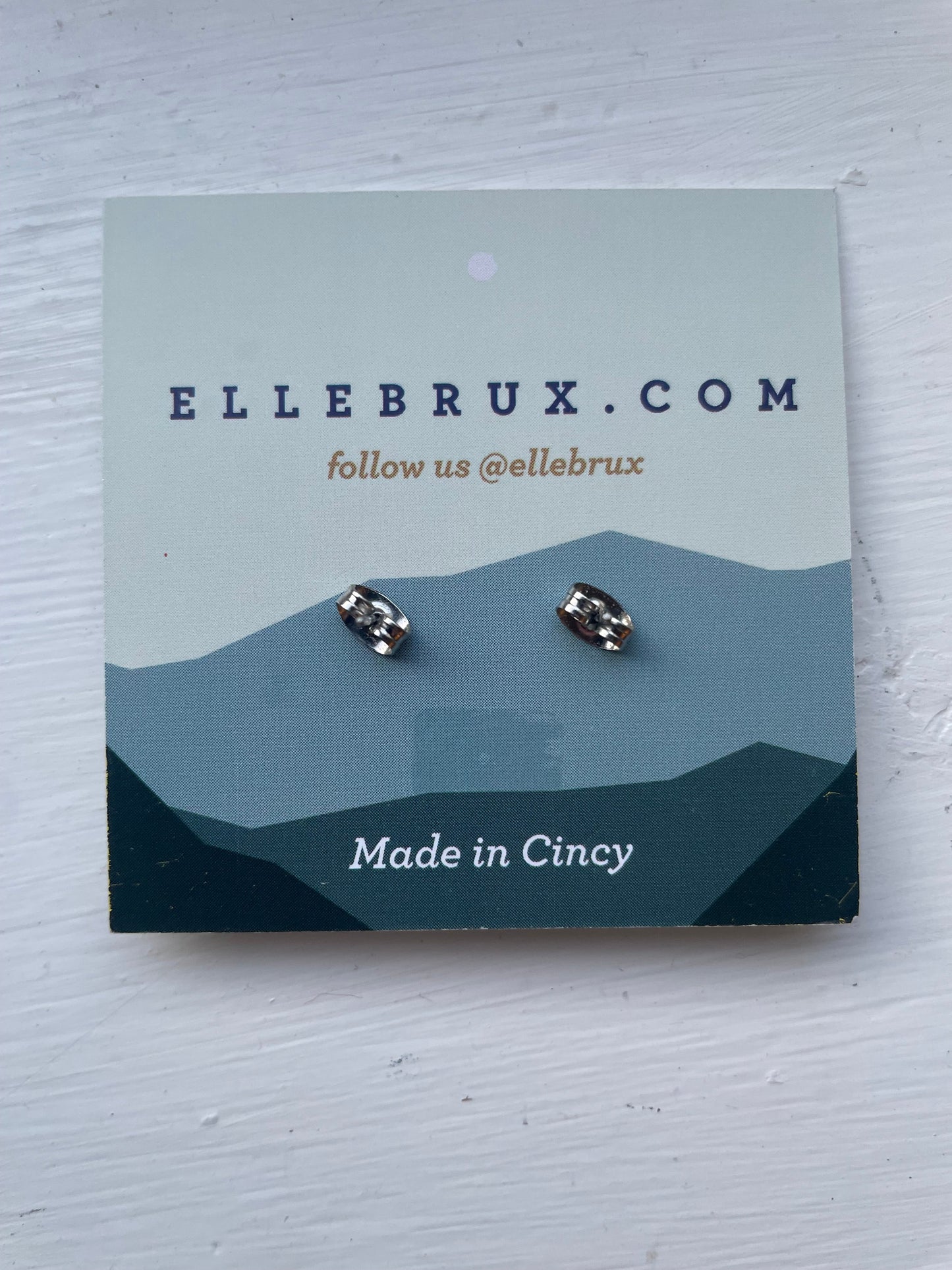 #42 Locally Made Hand-painted Wood Earrings