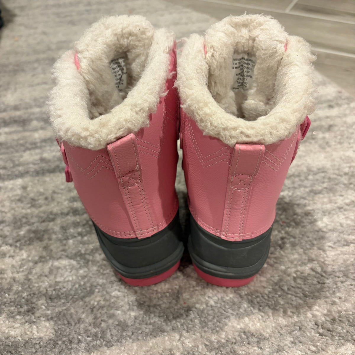 Seller #178 Cat and Jack size 9T Pink/Gray Snow Boots