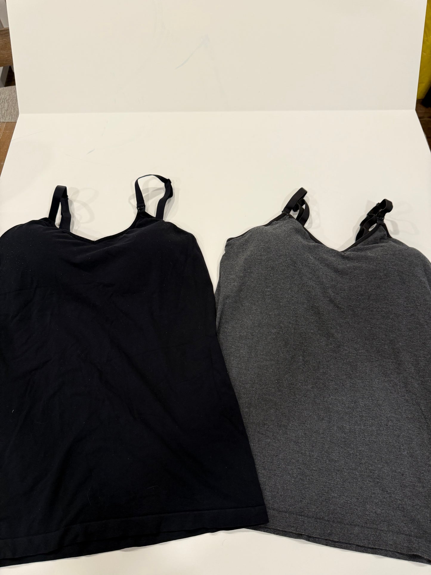 #9 - Auden (Target) - 2 Nursing Cami's - black & dark grey Women's SIZE XL