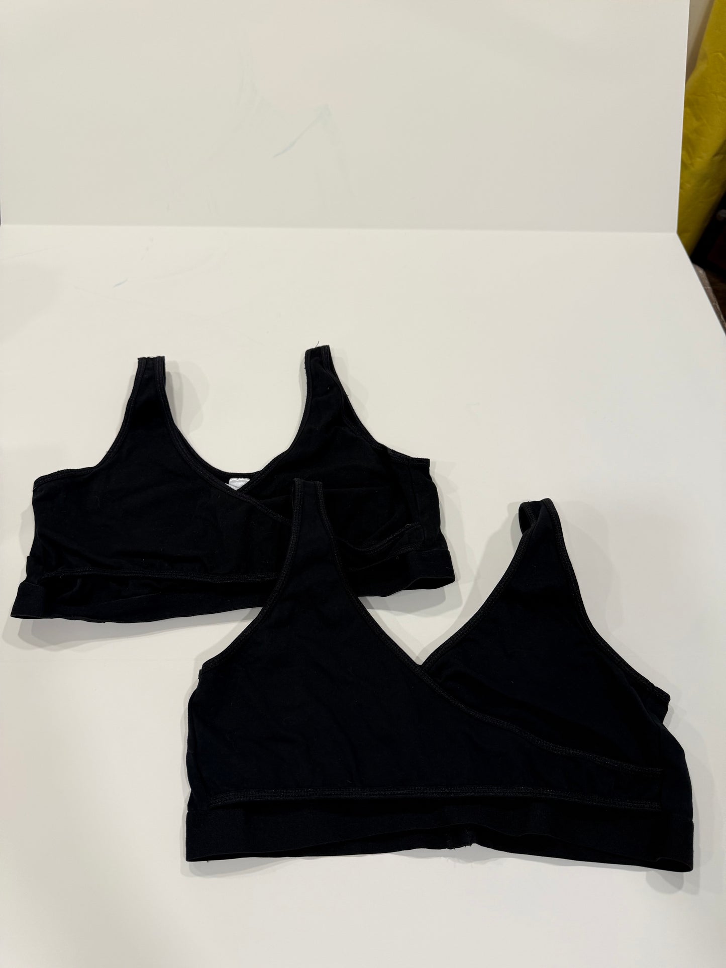 #9 - Pump N Nurse - 2 Black Nursing & 'pumping Bra SIZE XL