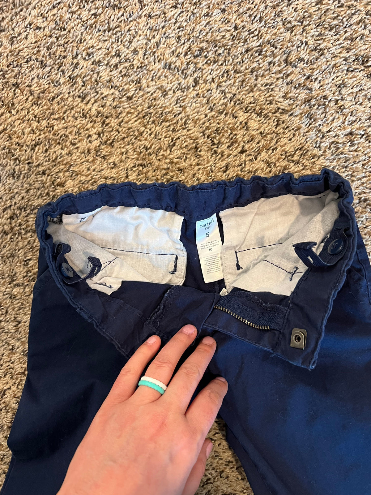 Seller 184 Boys size 5 Carters Navy pants adjustable waist