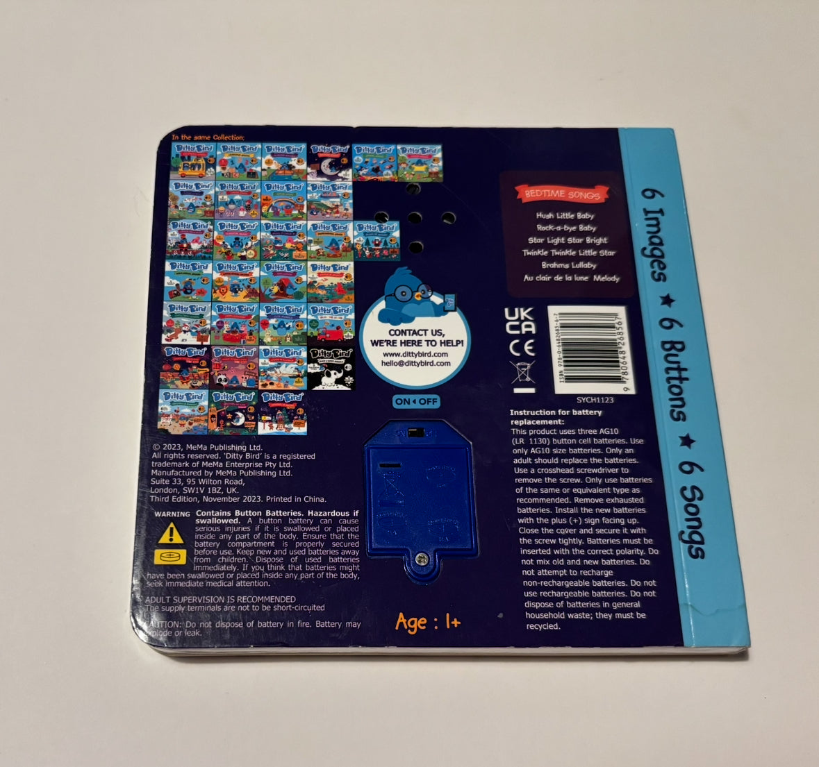 Seller #18 Ditty Bird Bedtime Songs book Reduced