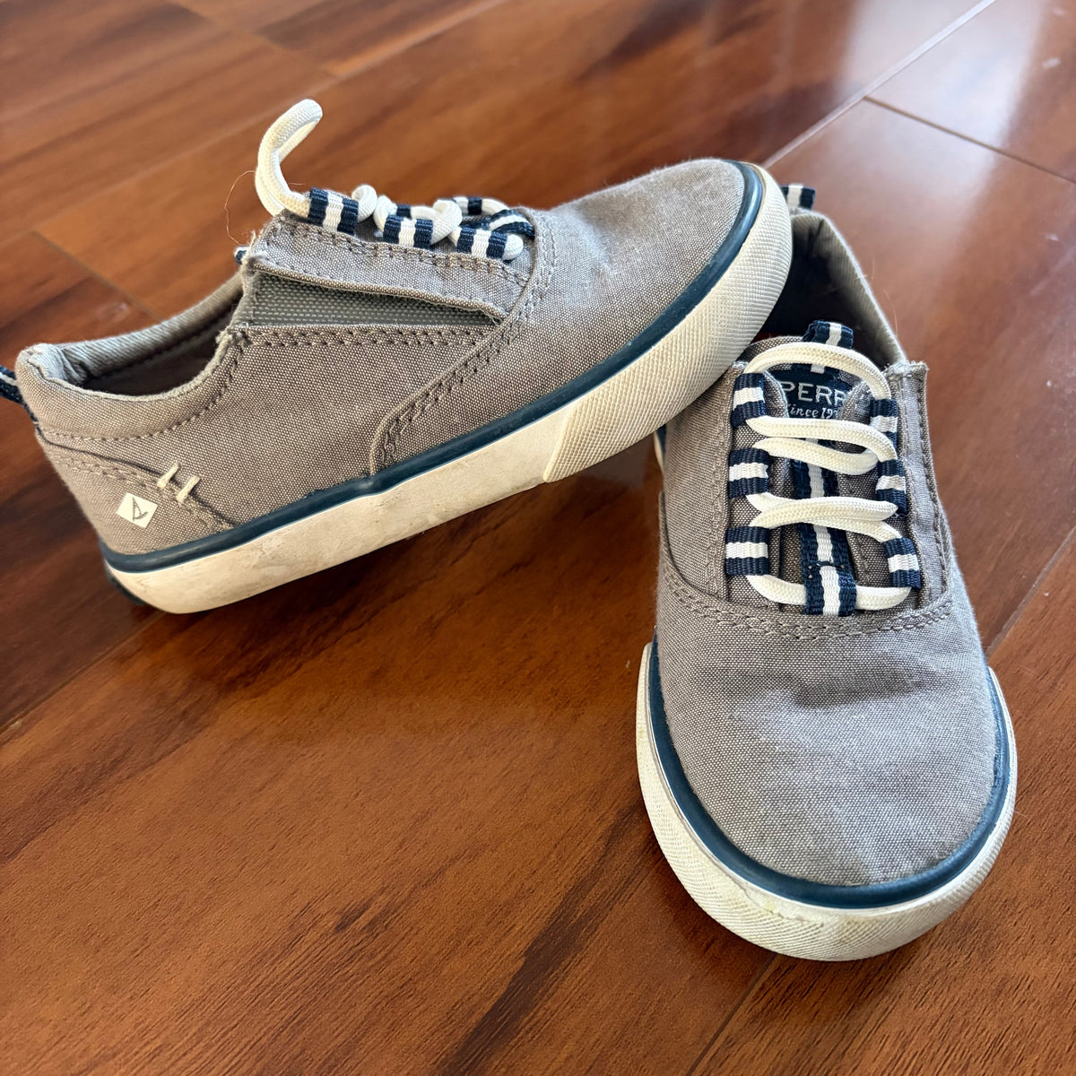 Seller #178 Gray Boy Sperry slip ons Size 7T
