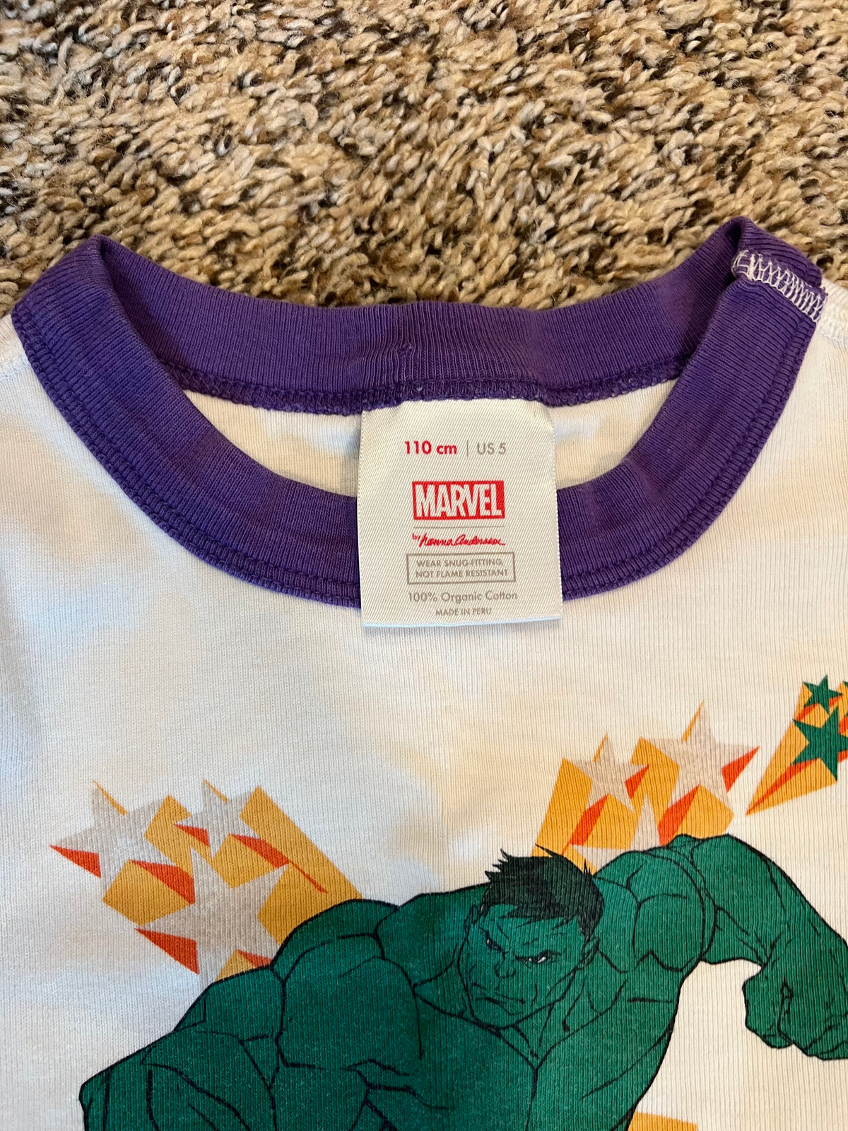 Seller 184 Boys Size 110 / 5 Hanna Andersson pajamas - Marvel Hulk