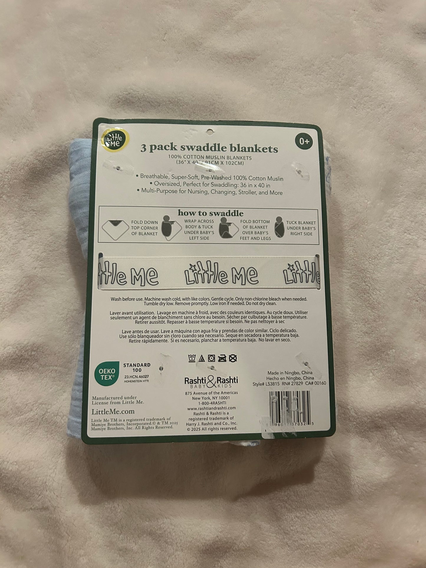 136 Swaddle Blankets NWT set of 3