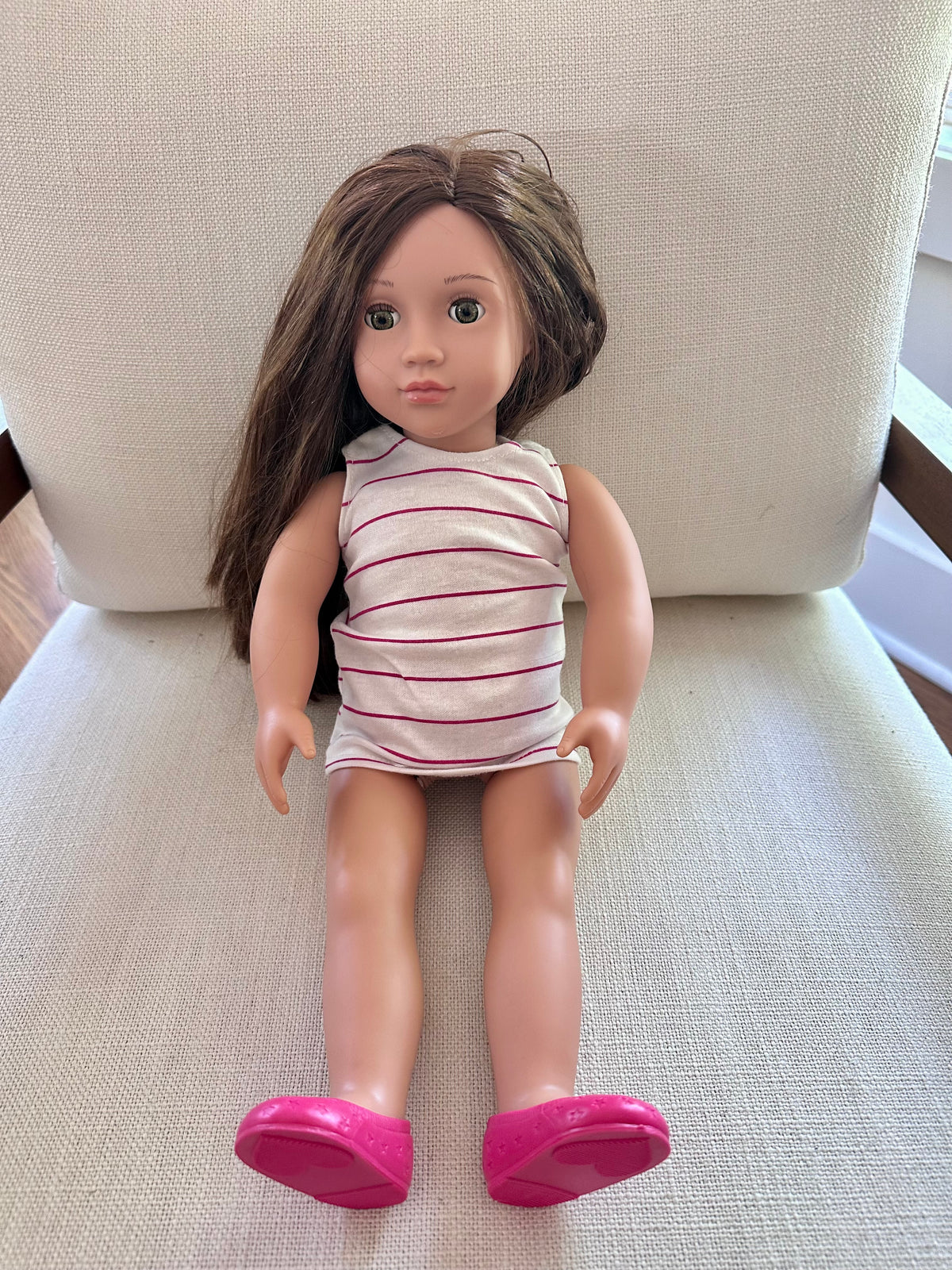 #98- 18 Inch Our Generation Doll with Dark Brown Hair
