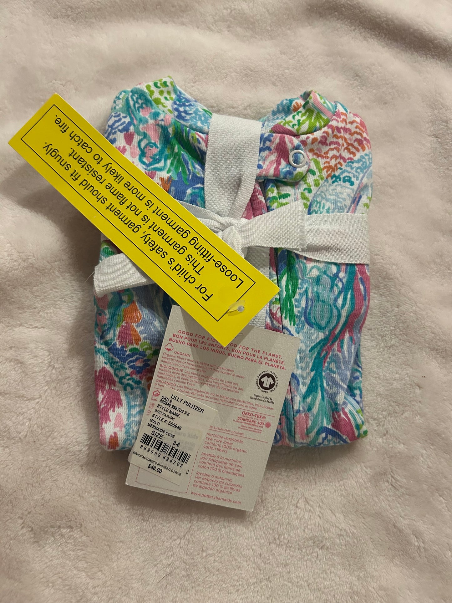 136 NWT Lilly Pultizer mermaid cove PJs 3-6 m