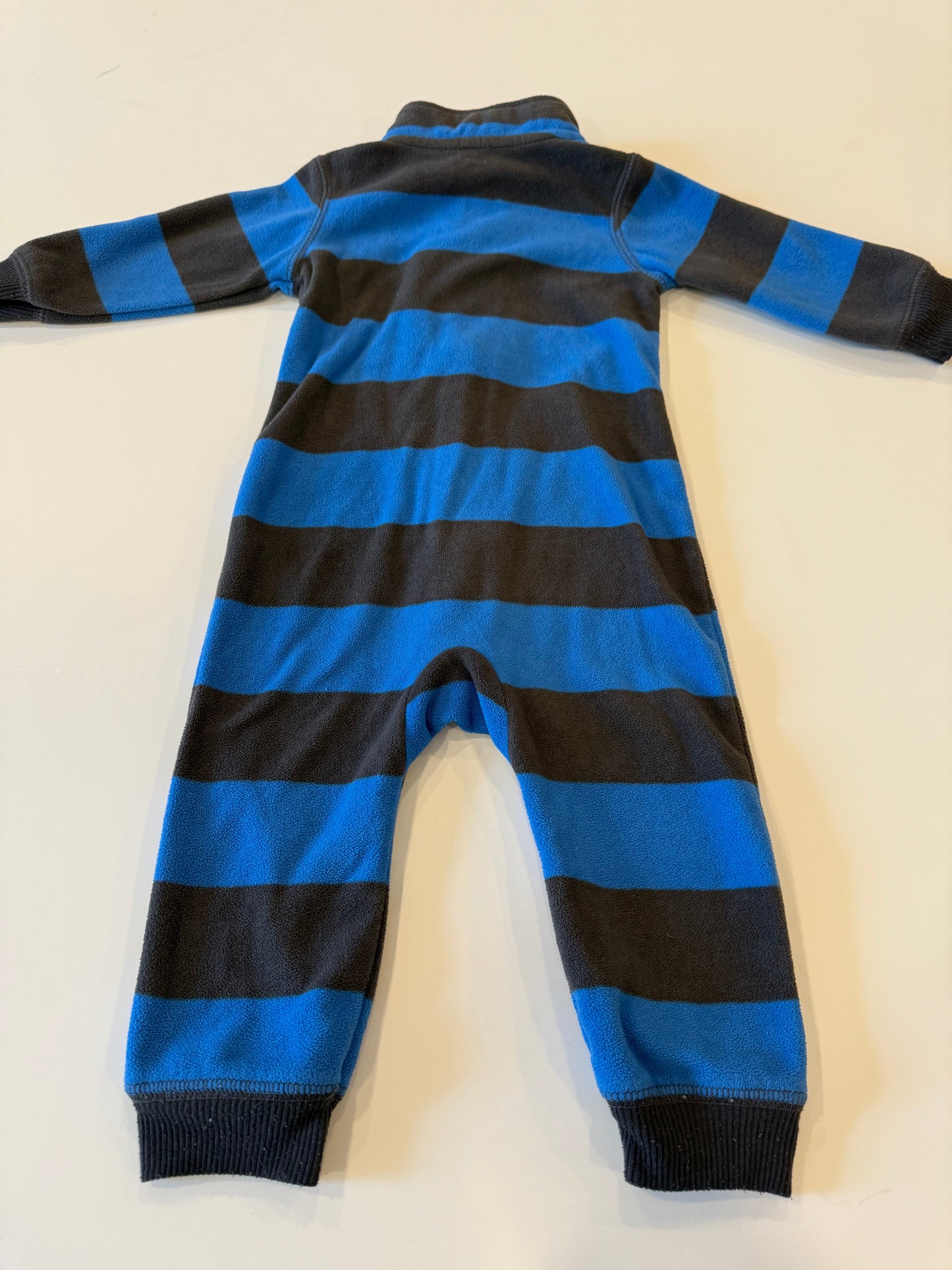 #9 - Carters - 2 Fleece Zip Up Suits for Winter Toddler Boys SIZE 12M REDUCED