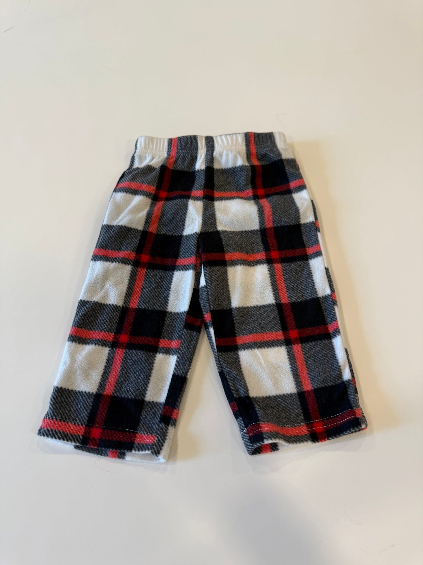 #9 - Target - Red, Black & White Plaid Fleece Pants Toddler SIZE 12M REDUCED