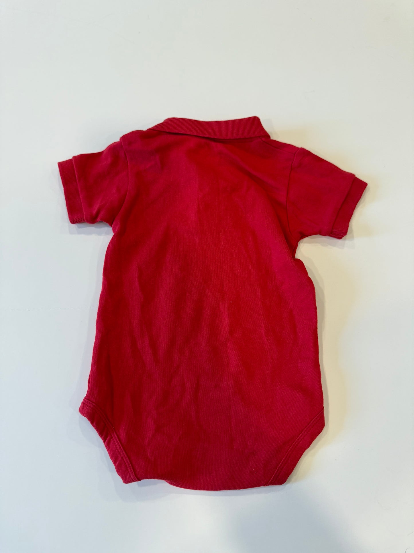 #9 - Miami University - Miami University Red Shortsleeve Polo Onesie Infant's SIZE 6-9M