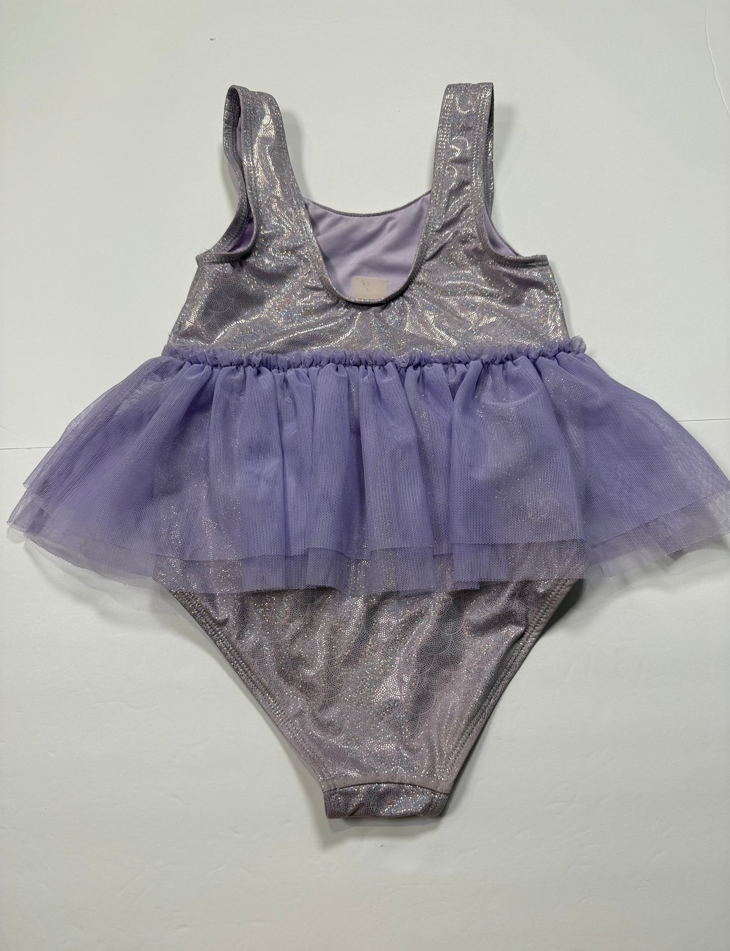 #141 Girls 5T Old Navy Purple Metallic Mermaid Tutu Bathing Suit