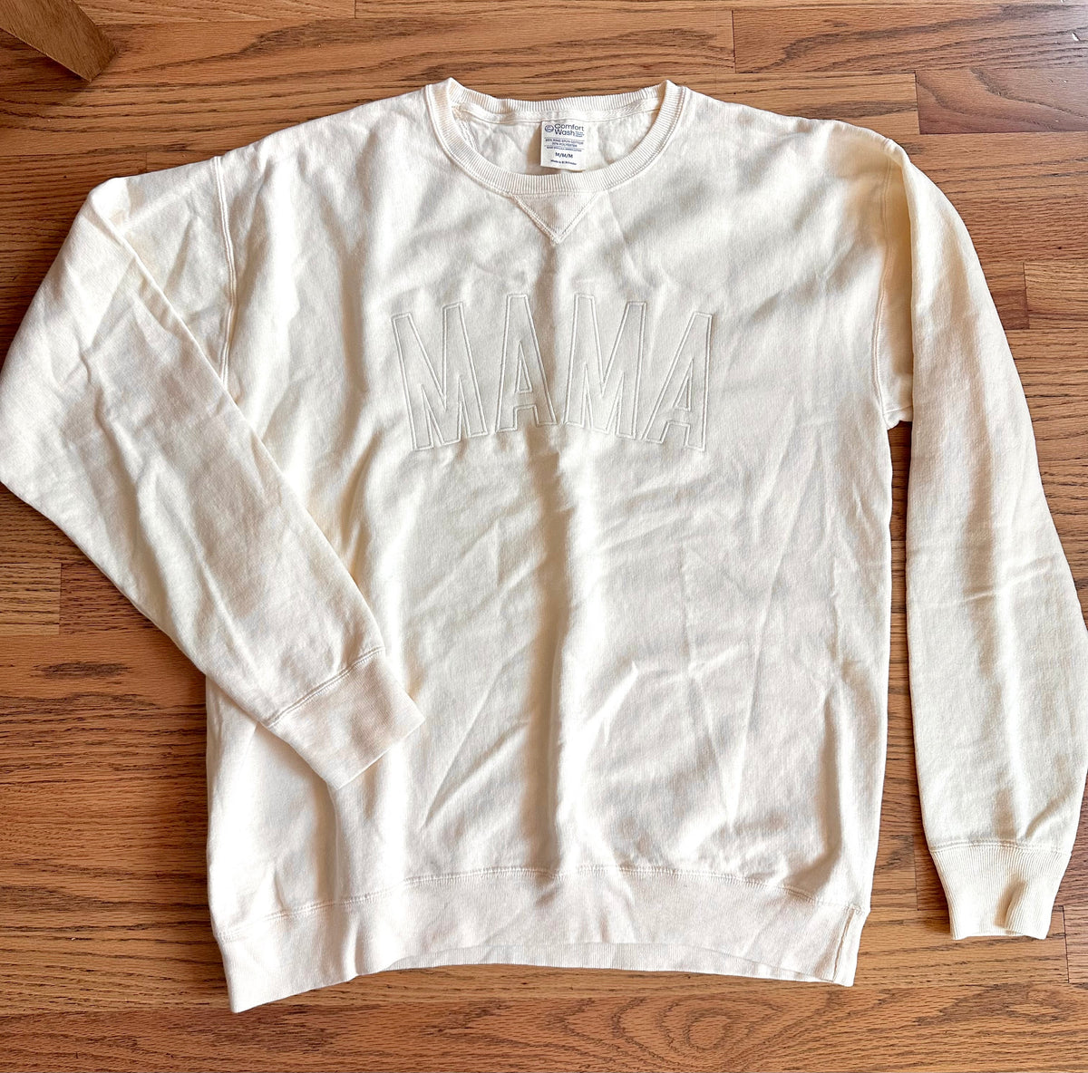 #98- Women’s, Made by Molly, NEW! Mama Embroidered Sweatshirt- Size Medium